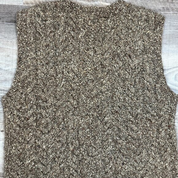 Lauren Ralph Lauren Wool / Silk Blend Cable Knit Zip Vest Sz S Warm Outerwear - Picture 7 of 10